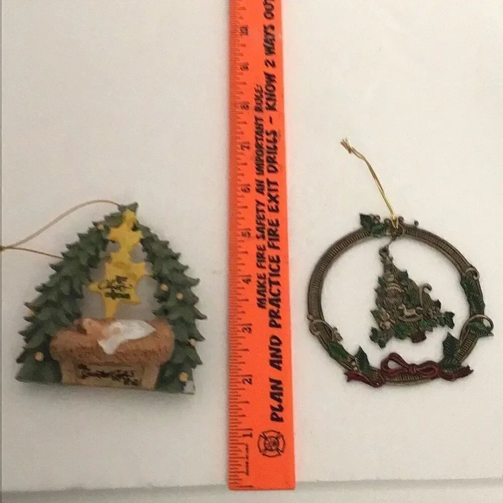 Pair of unique vintage Christmas ornaments